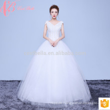 Spitzen-Applikationen, die sleeveless Schatz-Ballkleid plus Größe alibaba Hochzeitskleid bördeln